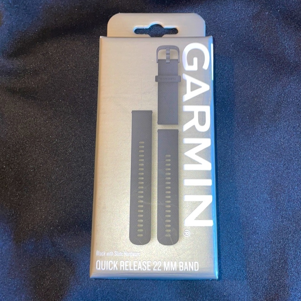 NWT GARMIN Quick Release 22 MM Band Black